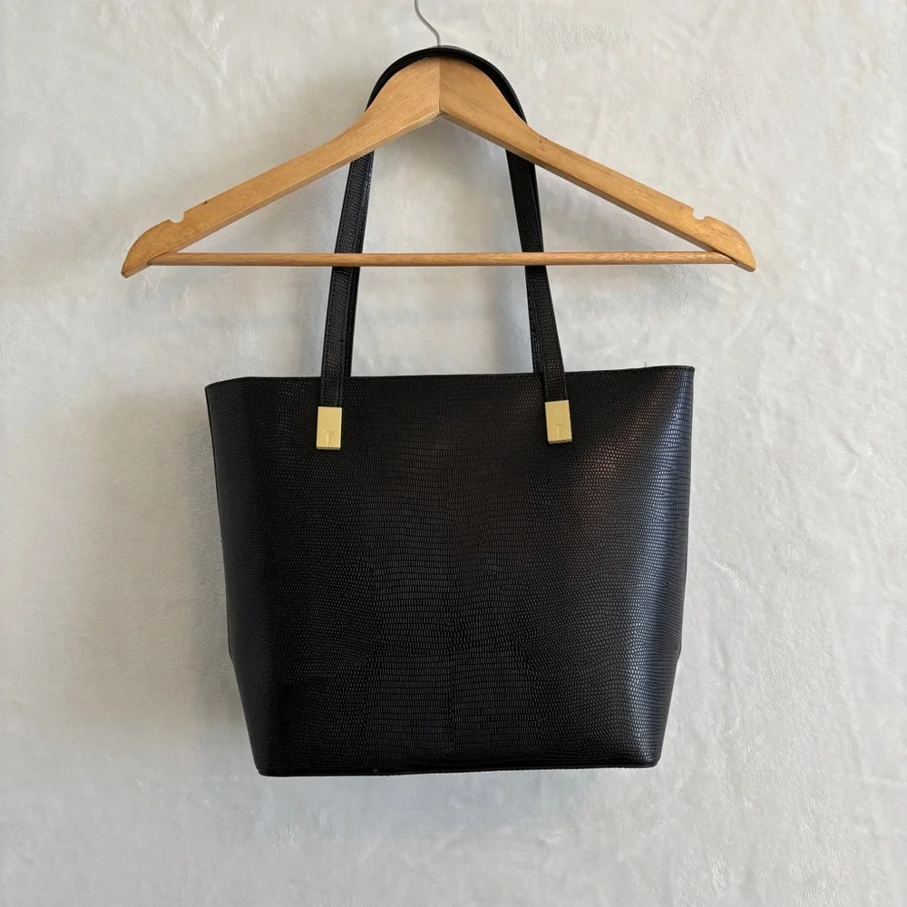 Ted Baker Black leather pebble‎ Textured Delma shopper Tote Bag
